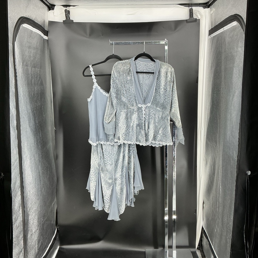 Elegant Asymmetrical Blue Dress